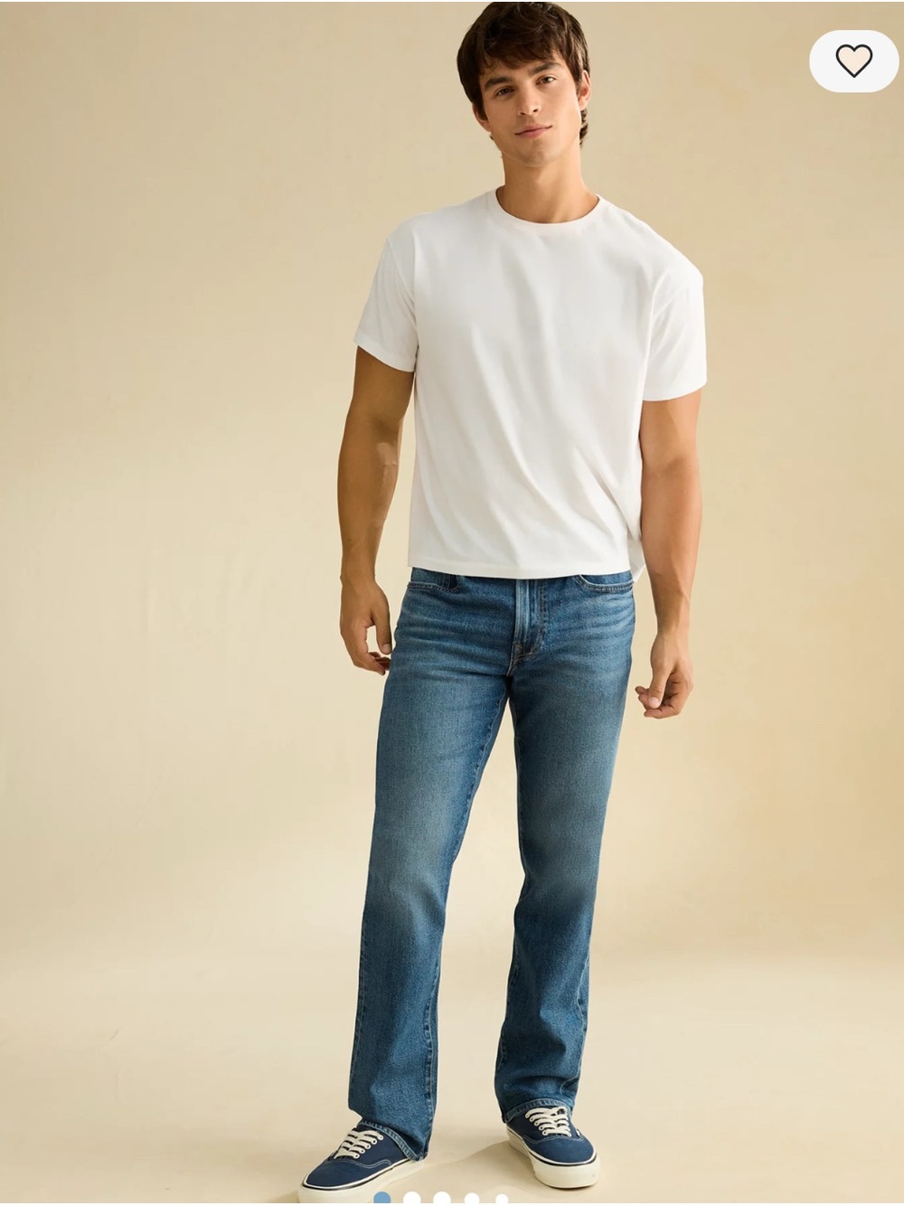 American Eagle Outfitters Men's Original Bootcut Jeans in Medium Blue Wash